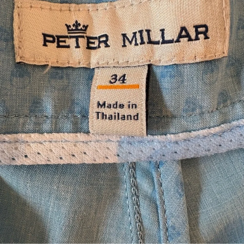 Peter Millar Men's size 34 light blue skull print 10inch‎ inseam shorts. GUC